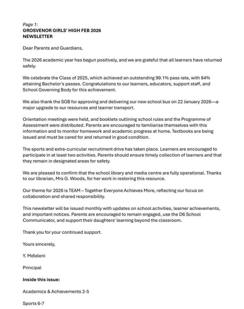 February 2026 newsletter