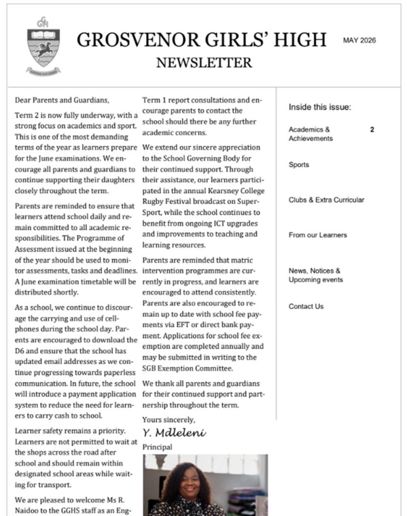 GGHS May 2026 Newsletter